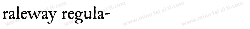raleway regula字体转换
